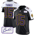 Men's Minnesota Vikings Bud Grant Patch Classic Limited Jersey V6 - All Stitched - Black Alternate, Dallas Turner