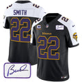 Men's Minnesota Vikings Bud Grant Patch Classic Limited Jersey V6 - All Stitched - Black Alternate, Harrison Smith