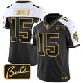 Men's Minnesota Vikings Bud Grant Patch Gold Limited Jersey V2 - All Stitched - Alternate, Dallas Turner