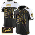 Men's Minnesota Vikings Bud Grant Patch Gold Limited Jersey V2 - All Stitched - Alternate, Randy Moss
