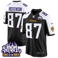 Men's Minnesota Vikings King Of The North Patch Game Jersey - All Stitched - Black Alternate, T.J. Hockenson