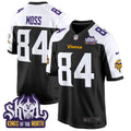 Men's Minnesota Vikings King Of The North Patch Game Jersey - All Stitched - Black Alternate, Randy Moss