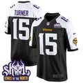 Men's Minnesota Vikings King Of The North Patch Game Jersey - All Stitched - Black Alternate, Dallas Turner