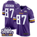 Men's Minnesota Vikings King Of The North Patch Game Jersey - All Stitched - Purple, T.J. Hockenson