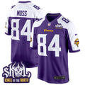 Men's Minnesota Vikings King Of The North Patch Game Jersey - All Stitched - Purple Alternate, Randy Moss