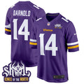 Men's Minnesota Vikings King Of The North Patch Game Jersey - All Stitched - Purple, Sam Darnold