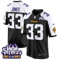 Men's Minnesota Vikings King Of The North Patch Game Jersey - All Stitched - Black Alternate, Aaron Jones