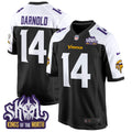 Men's Minnesota Vikings King Of The North Patch Game Jersey - All Stitched - Black Alternate, Sam Darnold