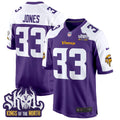 Men's Minnesota Vikings King Of The North Patch Game Jersey - All Stitched - Purple Alternate, Aaron Jones