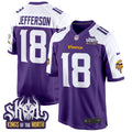 Men's Minnesota Vikings King Of The North Patch Game Jersey - All Stitched - Purple Alternate, Justin Jefferson