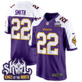 Men's Minnesota Vikings King Of The North Patch Throwback Game Jersey - All Stitched - Purple Alternate, Harrison Smith