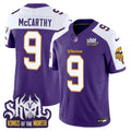 Men's Minnesota Vikings King Of The North Patch Throwback Vapor Limited Jersey - All Stitched - Purple Alternate, J.J. McCarthy