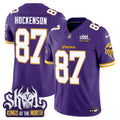 Men's Minnesota Vikings King Of The North Patch Throwback Vapor Limited Jersey - All Stitched - Purple, T.J. Hockenson