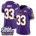 Men's Minnesota Vikings King Of The North Patch Throwback Vapor Limited Jersey - All Stitched - Purple, Aaron Jones