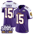 Men's Minnesota Vikings King Of The North Patch Throwback Vapor Limited Jersey - All Stitched - Purple Alternate, Dallas Turner