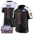 Men's Minnesota Vikings King Of The North Patch Throwback Vapor Limited Jersey - All Stitched - Black Alternate, Bud Grant