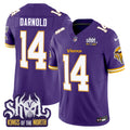 Men's Minnesota Vikings King Of The North Patch Throwback Vapor Limited Jersey - All Stitched - Purple, Sam Darnold