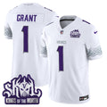 Men's Minnesota Vikings King Of The North Patch Throwback Vapor Limited Jersey V2 - All Stitched - Winter Warrior, Bud Grant