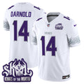 Men's Minnesota Vikings King Of The North Patch Throwback Vapor Limited Jersey V2 - All Stitched - Winter Warrior, Sam Darnold