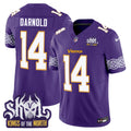 Men's Minnesota Vikings King Of The North Patch Throwback Vapor Limited Jersey V2 - All Stitched