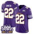 Men's Minnesota Vikings King Of The North Patch Throwback Vapor Limited Jersey V2 - All Stitched - Purple, Harrison Smith