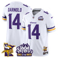 Men's Minnesota Vikings Kings Of The North Patch Vapor Limited Jersey V3 - All Stitched - White, Sam Darnold