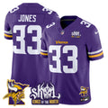 Men's Minnesota Vikings Kings Of The North Patch Vapor Limited Jersey V3 - All Stitched - Purple, Aaron Jones