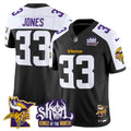 Men's Minnesota Vikings Kings Of The North Patch Vapor Limited Jersey V3 - All Stitched - Black Alternate, Aaron Jones