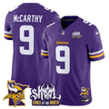 Men's Minnesota Vikings Kings Of The North Patch Vapor Limited Jersey V3 - All Stitched - Purple, J.J. McCarthy