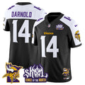 Men's Minnesota Vikings Kings Of The North Patch Vapor Limited Jersey V3 - All Stitched - Black Alternate, Sam Darnold