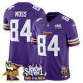 Men's Minnesota Vikings Kings Of The North Patch Vapor Limited Jersey V3 - All Stitched - Purple, Randy Moss