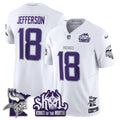 Men's Minnesota Vikings Kings Of The North Patch Vapor Limited Jersey V3 - All Stitched - Winter Warrior, Justin Jefferson