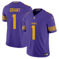 Men's Minnesota Vikings Nordic Pattern Vapor Limited Jersey - All Stitched - Purple, Bud Grant