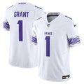 Men's Minnesota Vikings Nordic Pattern Vapor Limited Jersey - All Stitched - White, Bud Grant