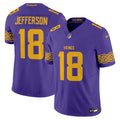 Men's Minnesota Vikings Nordic Pattern Vapor Limited Jersey - All Stitched - Purple, Justin Jefferson