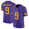 Men's Minnesota Vikings Nordic Pattern Vapor Limited Jersey - All Stitched - Purple, J.J. McCarthy