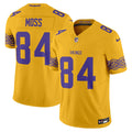 Men's Minnesota Vikings Nordic Pattern Vapor Limited Jersey - All Stitched - Gold, Randy Moss
