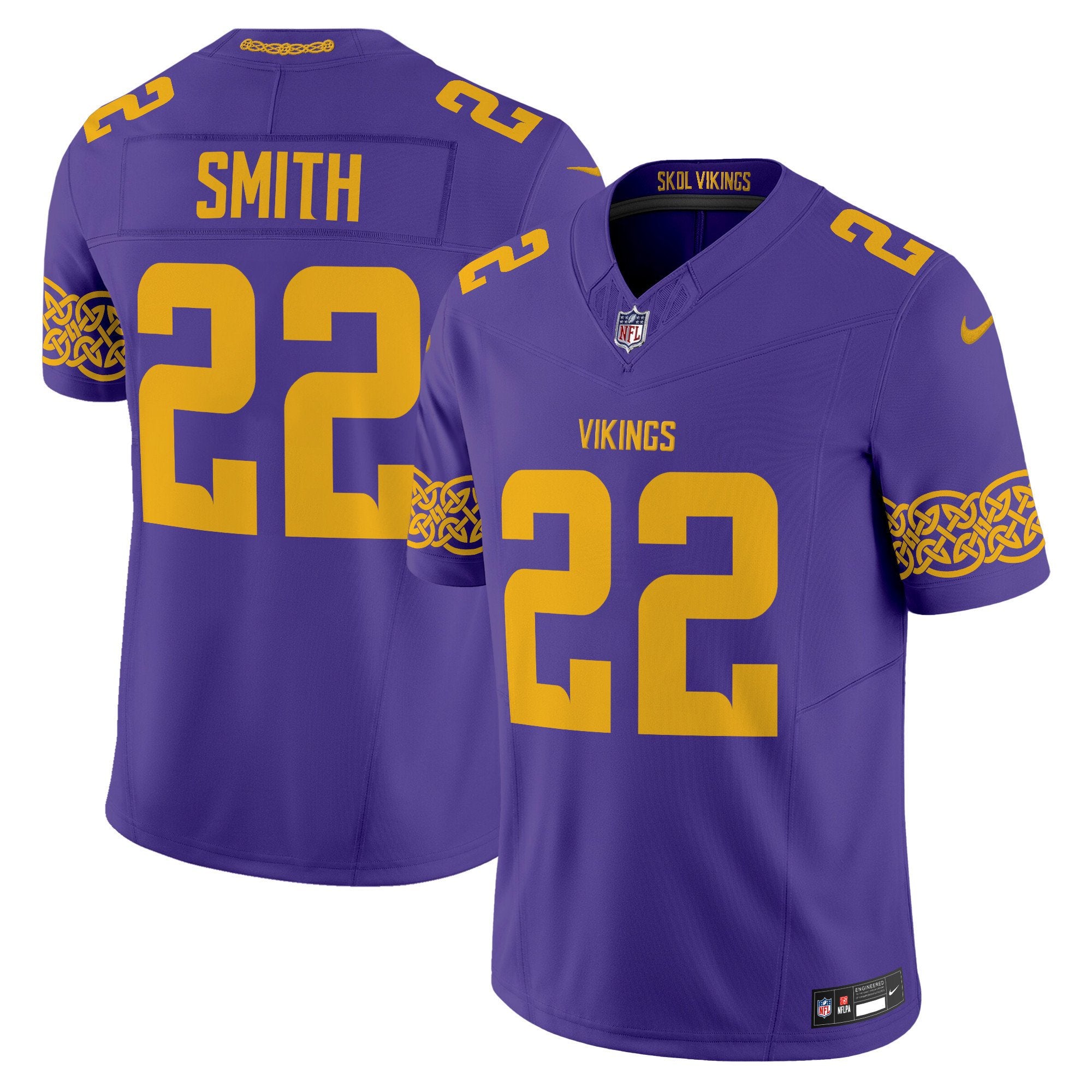 Men's Minnesota Vikings Nordic Pattern Vapor Limited Jersey - All Stitched - Purple, Harrison Smith