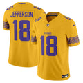 Men's Minnesota Vikings Nordic Pattern Vapor Limited Jersey - All Stitched - Gold, Justin Jefferson