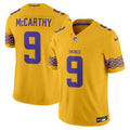 Men's Minnesota Vikings Nordic Pattern Vapor Limited Jersey - All Stitched - Gold, J.J. McCarthy