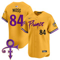 Men's Minnesota Vikings Prince Patch Vapor Premier Limited Jersey - All Stitched - Gold, Randy Moss