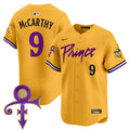 Men's Minnesota Vikings Prince Patch Vapor Premier Limited Jersey - All Stitched - Gold, J.J. McCarthy
