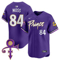 Men's Minnesota Vikings Prince Patch Vapor Premier Limited Jersey - All Stitched - Purple, Randy Moss