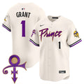 Men's Minnesota Vikings Prince Patch Vapor Premier Limited Jersey - All Stitched - Cream, Bud Grant