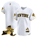 Men's New York Knicks Vapor Baseball Jersey - All Stitched - White Gold, Team