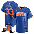 Men's New York Knicks Vapor Baseball Jersey - All Stitched - Icon, Patrick Ewing