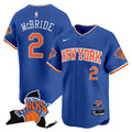 Men's New York Knicks Vapor Baseball Jersey - All Stitched - Icon, Miles McBride