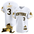 Men's New York Knicks Vapor Baseball Jersey - All Stitched - White Gold, Josh Hart