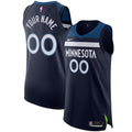 Minnesota Timberwolves Nike Custom Jersey Navy - Icon Edition