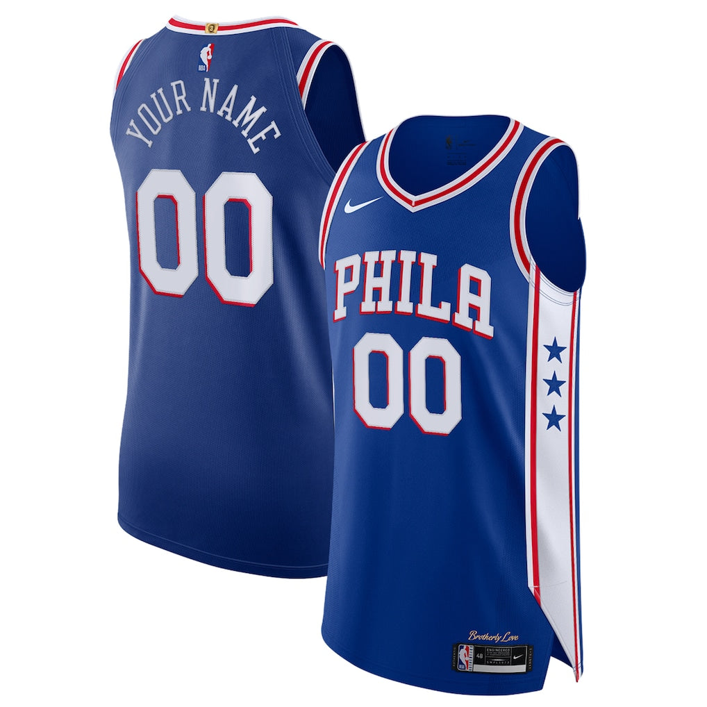 Philadelphia 76ers Nike Custom Jersey - Icon Edition - Royal